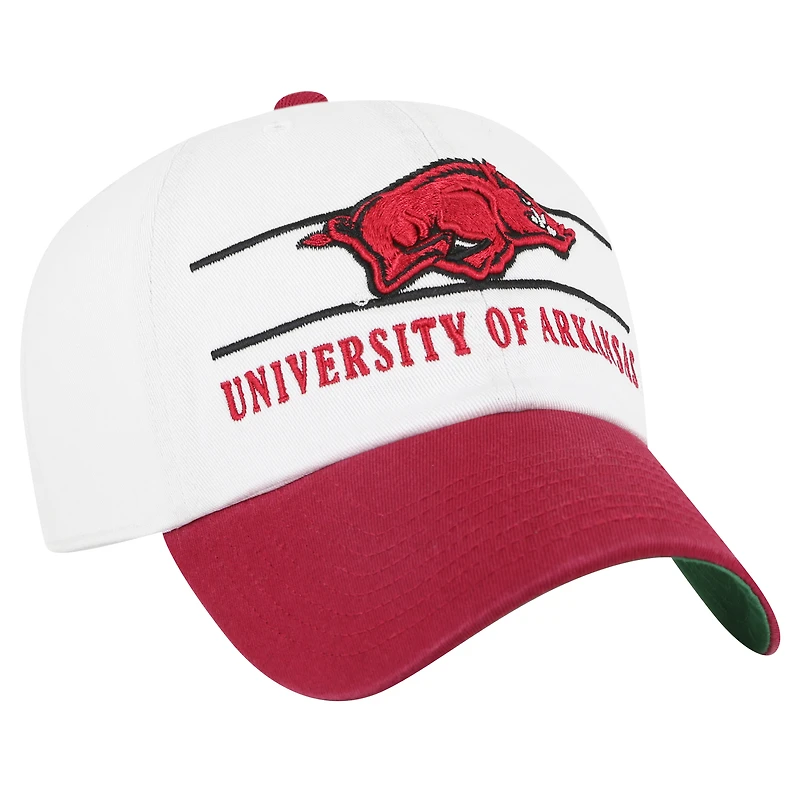 Men's '47 White Arkansas Razorbacks Gridiron Clean Up Adjustable Hat