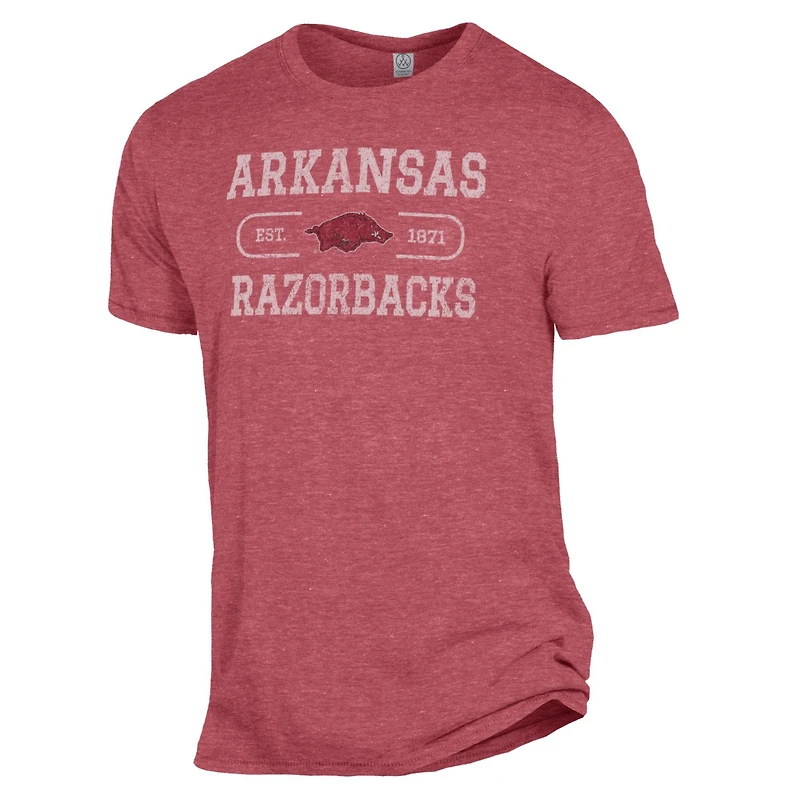 Men's Alternative Apparel Heathered Cardinal Arkansas Razorbacks The Keeper T-Shirt