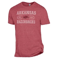 Men's Alternative Apparel Heathered Cardinal Arkansas Razorbacks The Keeper T-Shirt