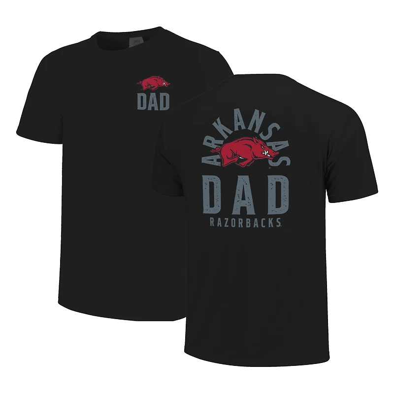T-shirt noir pour homme Arkansas Razorbacks avec logo mascotte la fête des pères