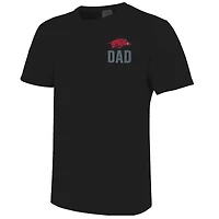 Men's  Black Arkansas Razorbacks Father's Day Mascot Overlay T-Shirt
