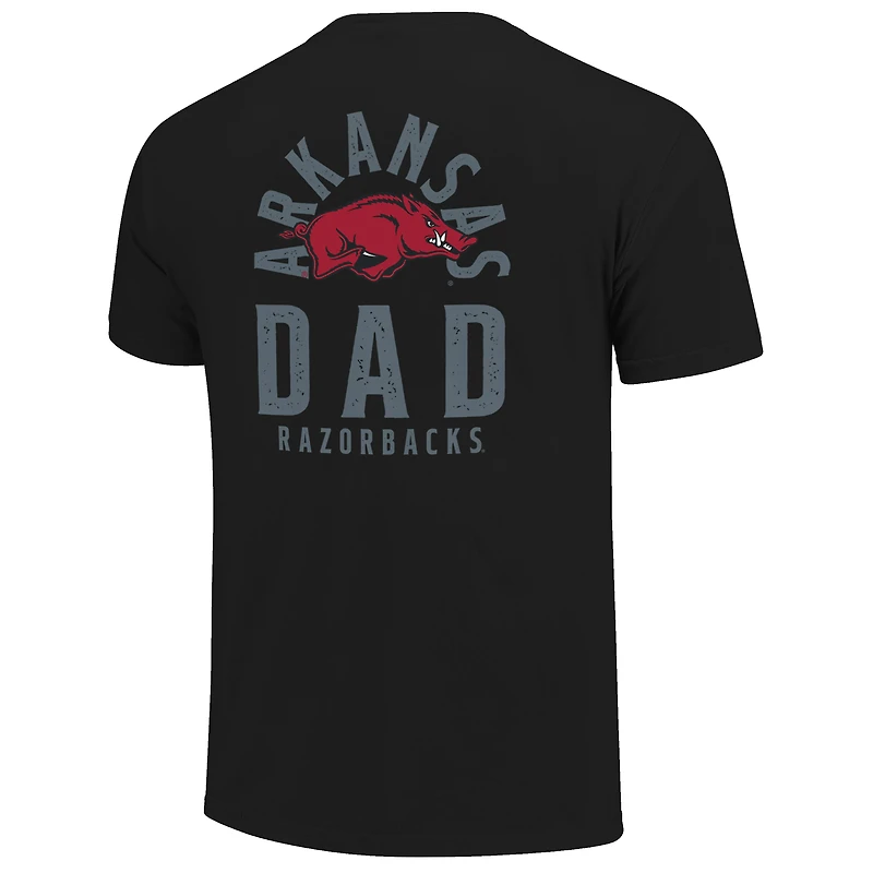 T-shirt noir pour homme Arkansas Razorbacks avec logo mascotte la fête des pères