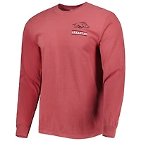 Men's Cardinal Arkansas Razorbacks Circle Campus Scene Long Sleeve T-Shirt