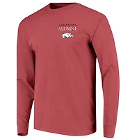 T-shirt à manches longues pour hommes Cardinal Arkansas Razorbacks Circle Seal Alumni