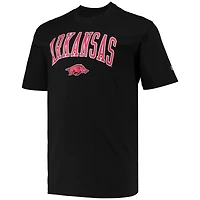 Men's Champion Black Arkansas Razorbacks Big & Tall Arch Over Wordmark T-Shirt