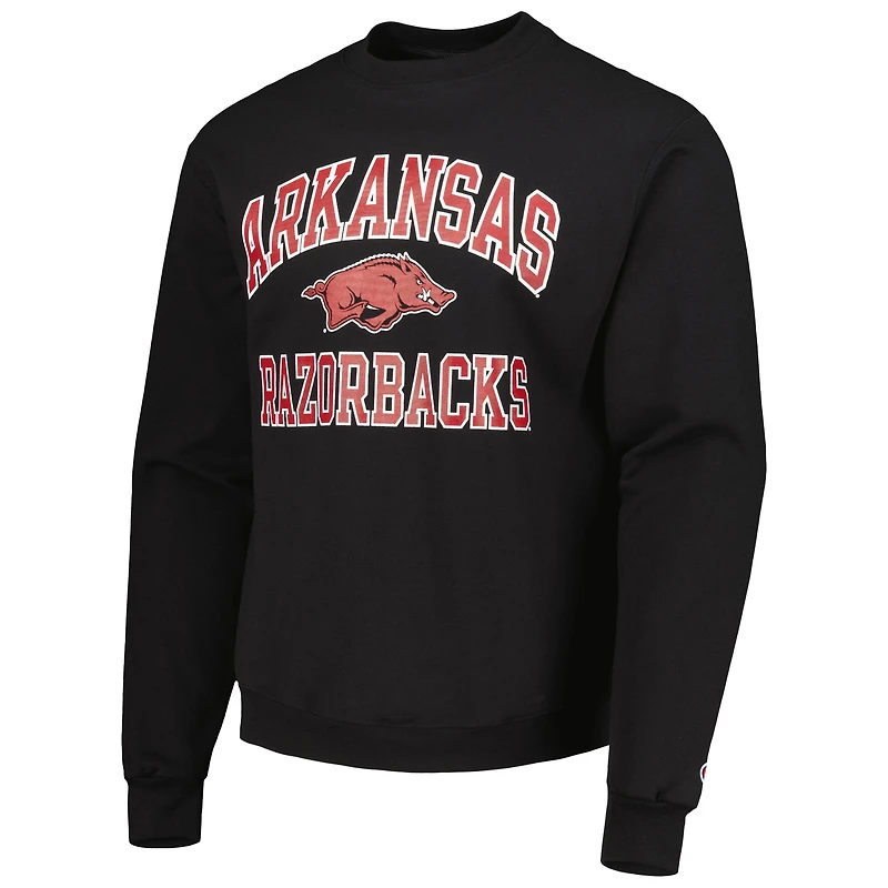 Men's Champion Black Arkansas Razorbacks High Motor Pullover Sweatshirt