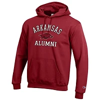 Men's Champion  Cardinal Arkansas Razorbacks Alumni Logo Pullover Hoodie