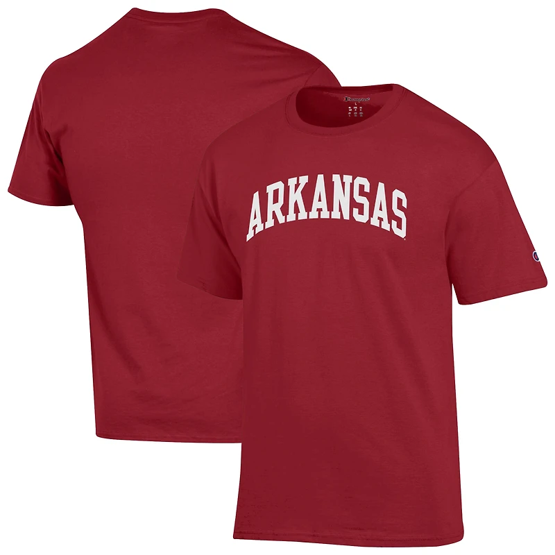 Men's Champion Cardinal Arkansas Razorbacks Basic Arch T-Shirt