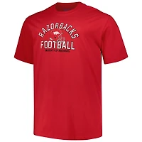 Men's Champion Cardinal Arkansas Razorbacks Big & Tall Football Helmet T-Shirt