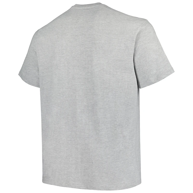 T-shirt Champion Heather Grey Arkansas Razorbacks Big & Tall Circle Logo pour hommes