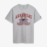 Men's Champion Heather Gray Arkansas Razorbacks Varsity T-Shirt