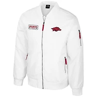 Blouson aviateur entièrement zippé White Rabbit pour homme Colosseum Arkansas Razorbacks