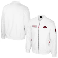 Blouson aviateur entièrement zippé White Rabbit pour homme Colosseum Arkansas Razorbacks