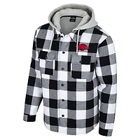 Veste zippée à carreaux Buffalo Arkansas Razorbacks noire/blanche pour homme Colosseum