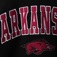 Colosseum Black Arkansas Razorbacks Arch & Logo Crew Neck Sweat-shirt pour homme