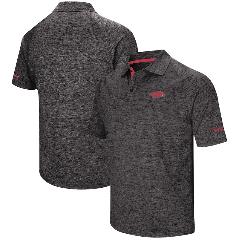 Colosseum Arkansas Razorbacks Big & Tall Down Swing Polo Homme Noir