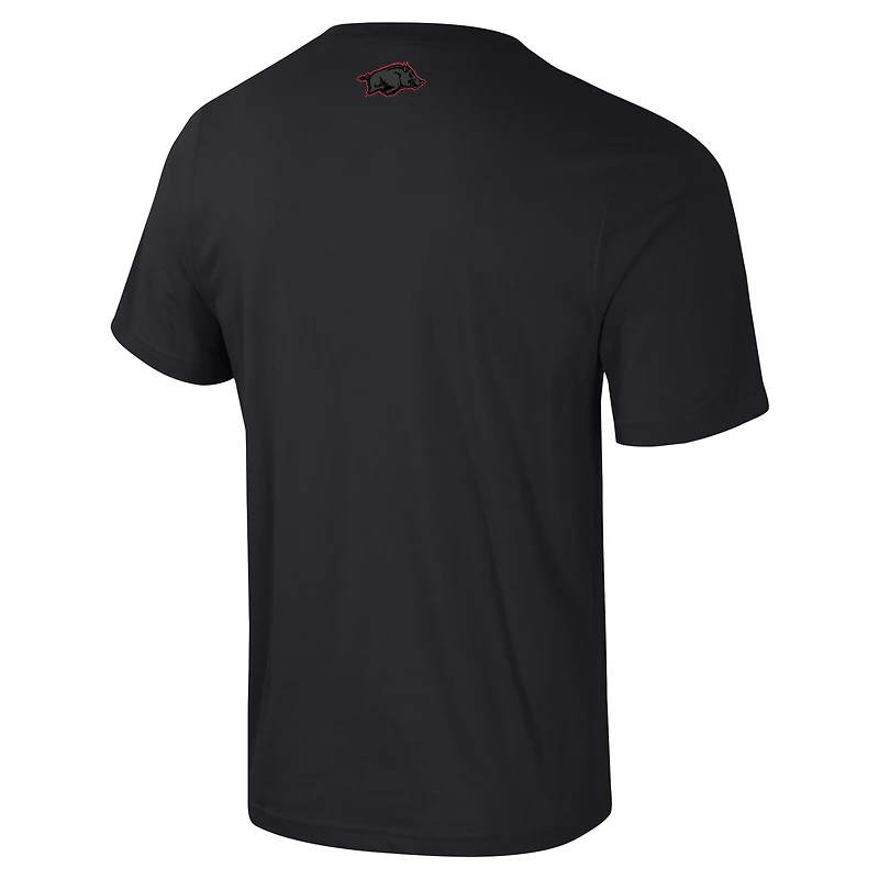 Men's Colosseum Black Arkansas Razorbacks Color Pop Active Blend T-Shirt