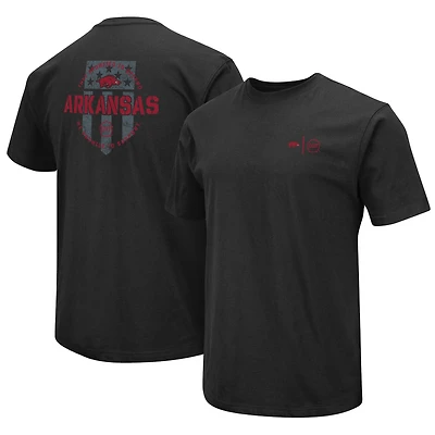 Men's Colosseum Black Arkansas Razorbacks OHT Military Appreciation T-Shirt