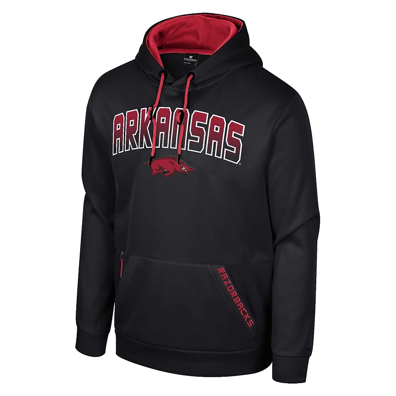 Sweat à capuche Colosseum Arkansas Razorbacks Reese noir pour homme