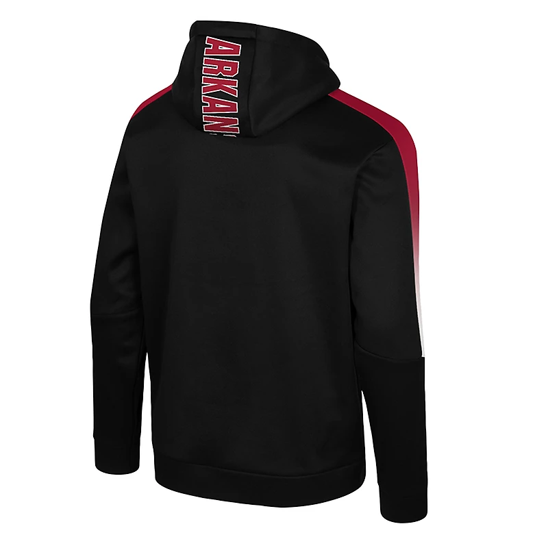 Men's Colosseum Black Arkansas Razorbacks The Gang Blackout Hoodie