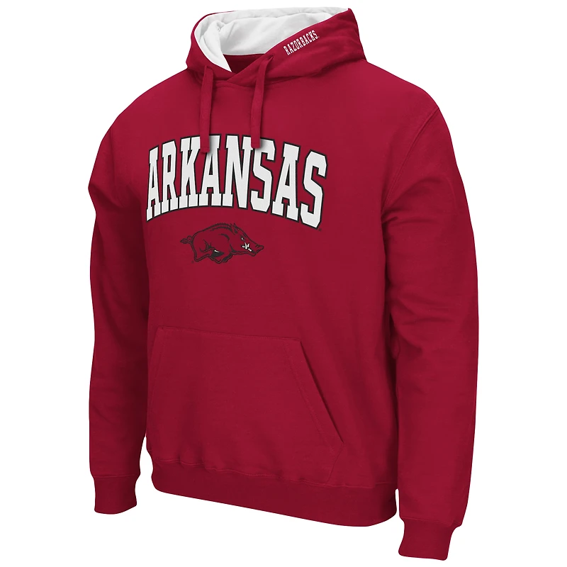 Sweat à capuche Colosseum Cardinal Arkansas Razorbacks Arch & Logo 3.0 pour homme
