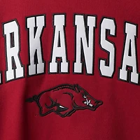 Colosseum Cardinal Arkansas Razorbacks Arch & Logo Sweat à col rond pour homme