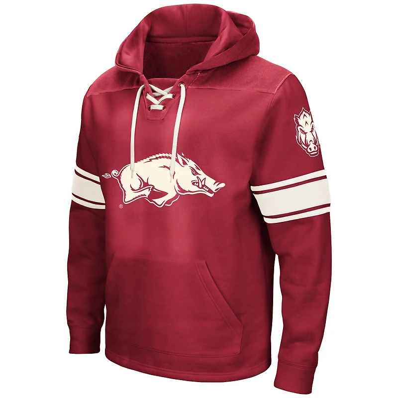Colosseum Cardinal Arkansas Razorbacks Big & Tall Hockey Chandail à capuchon lacets pour hommes