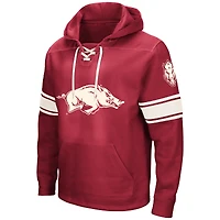 Colosseum Cardinal Arkansas Razorbacks Big & Tall Hockey Chandail à capuchon lacets pour hommes