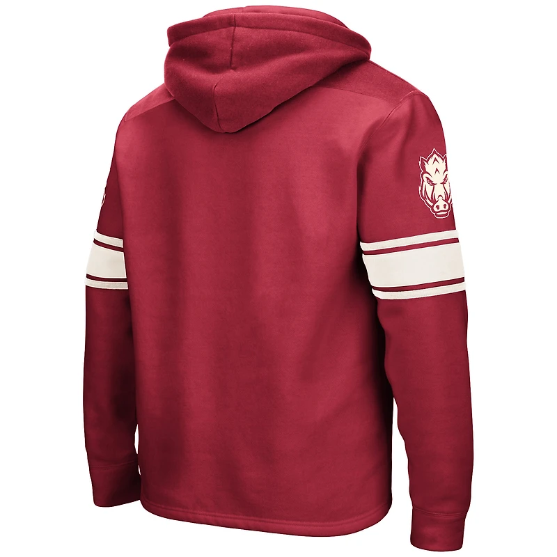 Colosseum Cardinal Arkansas Razorbacks Big & Tall Hockey Chandail à capuchon lacets pour hommes