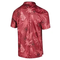 Polo pour homme Colosseum Cardinal Arkansas Razorbacks Big & Tall Palms