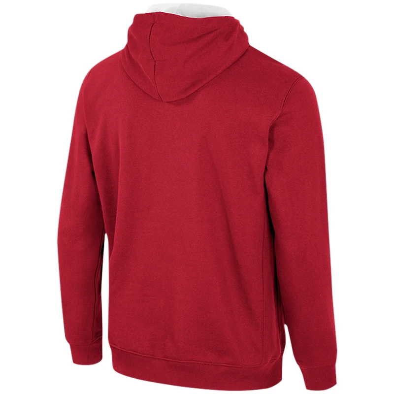Sweat à capuche demi-zippé Colosseum Cardinal Arkansas Razorbacks pour hommes