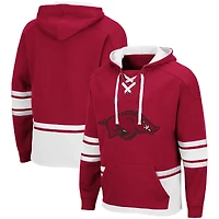 Men's Colosseum Cardinal Arkansas Razorbacks Lace Up 3.0 Pullover Hoodie