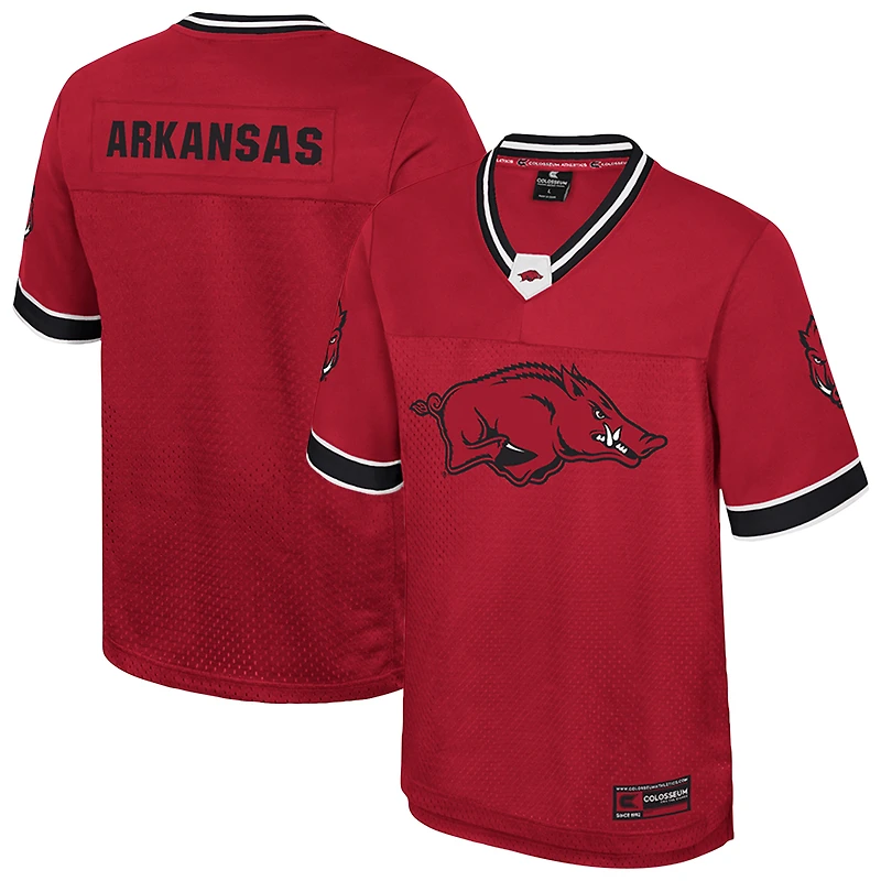 Maillot de football américain Colosseum Cardinal Arkansas Razorbacks « Rien que les coups » pour homme