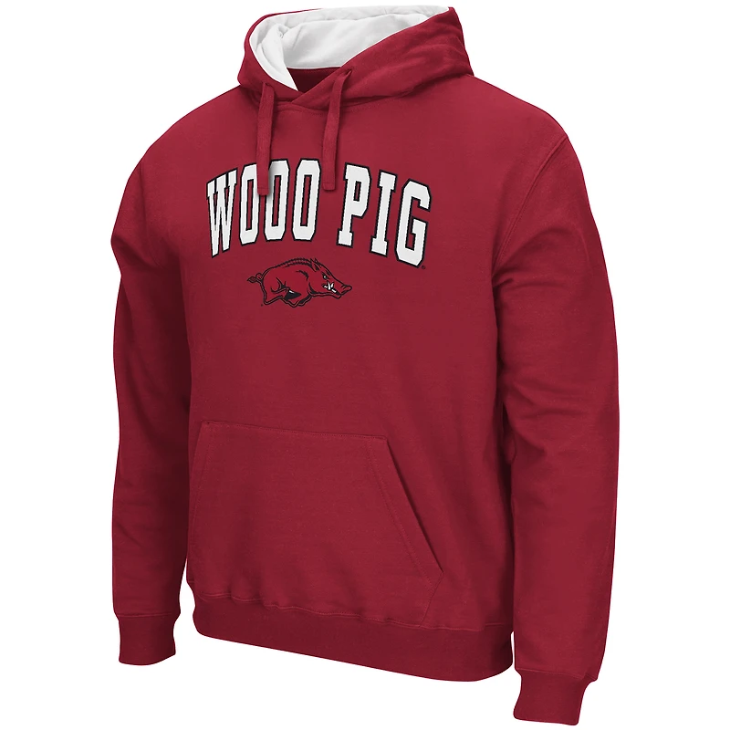 Men's Colosseum  Cardinal Arkansas Razorbacks Rally Cry Fleece Hoodie