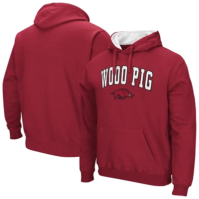 Men's Colosseum  Cardinal Arkansas Razorbacks Rally Cry Fleece Hoodie