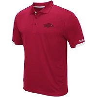 Men's Colosseum Cardinal Arkansas Razorbacks Santry Lightweight Polo