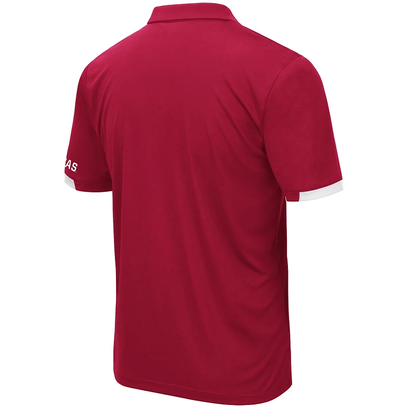 Men's Colosseum Cardinal Arkansas Razorbacks Santry Lightweight Polo