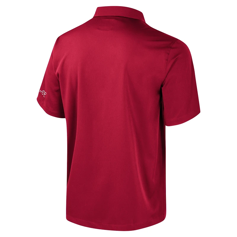 Men's Colosseum Cardinal Arkansas Razorbacks Strike Bowling Button-Up Shirt