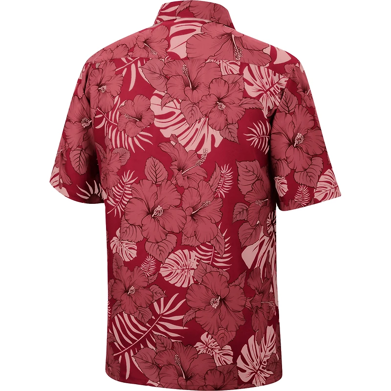 Men's Colosseum Cardinal Arkansas Razorbacks The Dude Camp Button-Up Shirt