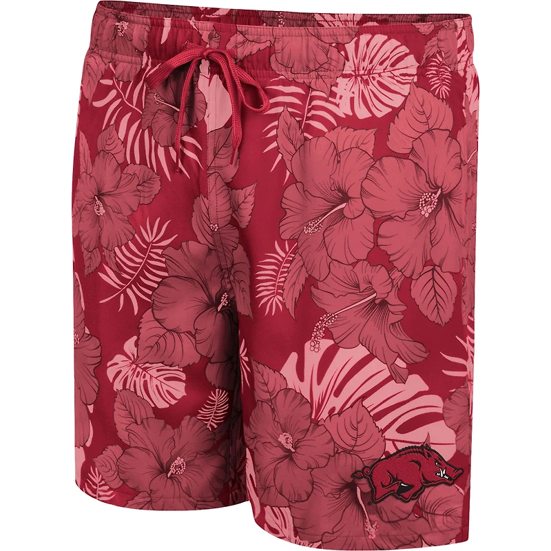 Men's Colosseum Cardinal Arkansas Razorbacks The Dude Swim Shorts