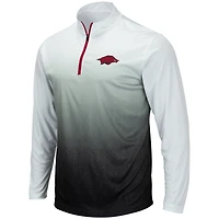 Men's Colosseum Gray Arkansas Razorbacks Magic Team Logo Quarter-Zip Jacket