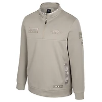 Pull à glissière quart de tour Colosseum Oatmeal Arkansas Razorbacks Operation Hat Trick Battalion pour homme