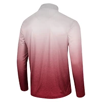 Men's Colosseum White/Cardinal Arkansas Razorbacks Laws of Physics Quarter-Zip Windshirt