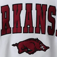 Colosseum Arkansas Razorbacks Arch & Logo Crew Neck Sweat-shirt pour homme en blanc