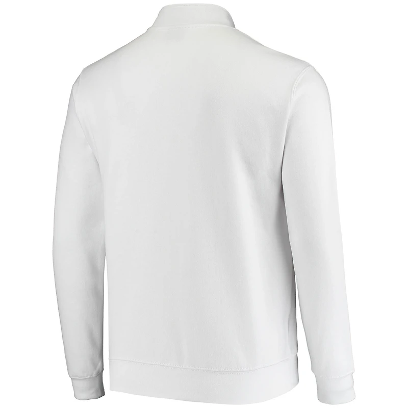 Men's Colosseum White Arkansas Razorbacks Tortugas Logo Quarter-Zip Jacket