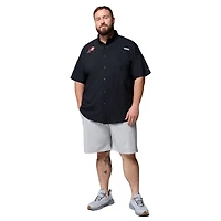 Chemise boutonnée Columbia Black Arkansas Razorbacks pour homme, grande taille, Tamiami Omni-Shade