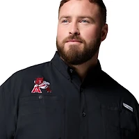 Chemise boutonnée Columbia Black Arkansas Razorbacks pour homme, grande taille, Tamiami Omni-Shade
