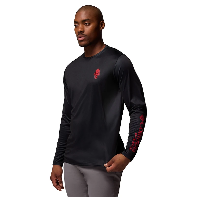 T-shirt à manches longues Columbia Arkansas Razorbacks PHG Terminal Shot 3-Hit pour homme, noir