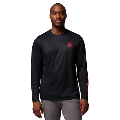 Men's Columbia  Black Arkansas Razorbacks PHG Terminal Shot 3-Hit Long Sleeve T-Shirt