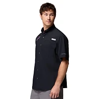 Chemise boutonnée Columbia Black Arkansas Razorbacks Tamiami Omni-Shade pour homme